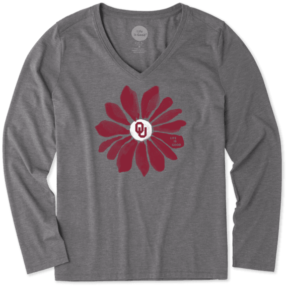 Women's Oklahoma Sooners Daisy Long Sleeve Cool Vee Women's Oklahoma Sooners Daisy Long Sleeve Cool Vee