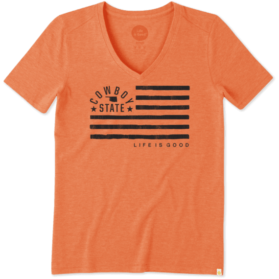 Women's Oklahoma State Cowboys Team Flag Cool Vee Women's Oklahoma State Cowboys Team Flag Cool Vee