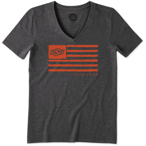 Women's Oklahoma State Cowboys Team Flag Cool Vee Women's Oklahoma State Cowboys Team Flag Cool Vee
