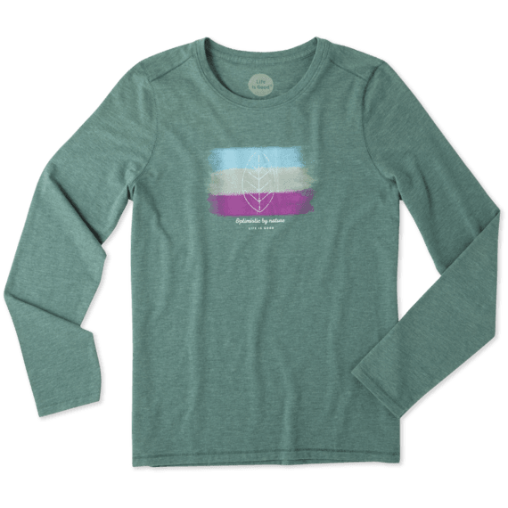 Women's Optimistic Leaf Long Sleeve Cool Tee Women's Optimistic Leaf Long Sleeve Cool Tee