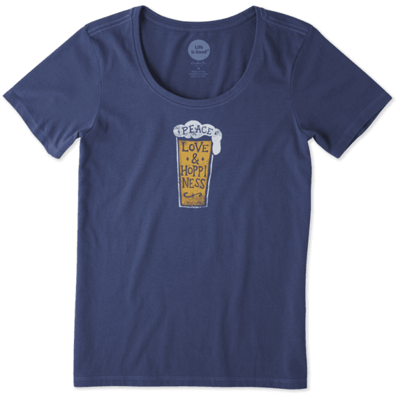 Women's Peace Love & Hoppiness Crusher Scoop Tee Women's Peace Love & Hoppiness Crusher Scoop Tee
