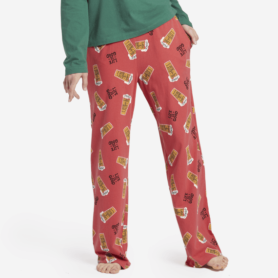Women's Peace, Love, & Hoppiness Toss Snuggle Up Sleep Pant Women's Peace, Love, & Hoppiness Toss Snuggle Up Sleep Pant
