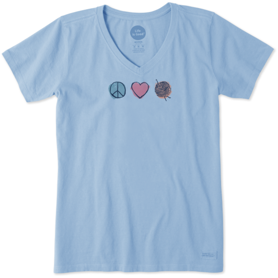 Women's Peace Love Yarn Crusher Vee Women's Peace Love Yarn Crusher Vee