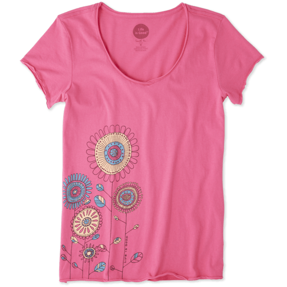 Women's Playful Flowers Smooth Tee Women's Playful Flowers Smooth Tee