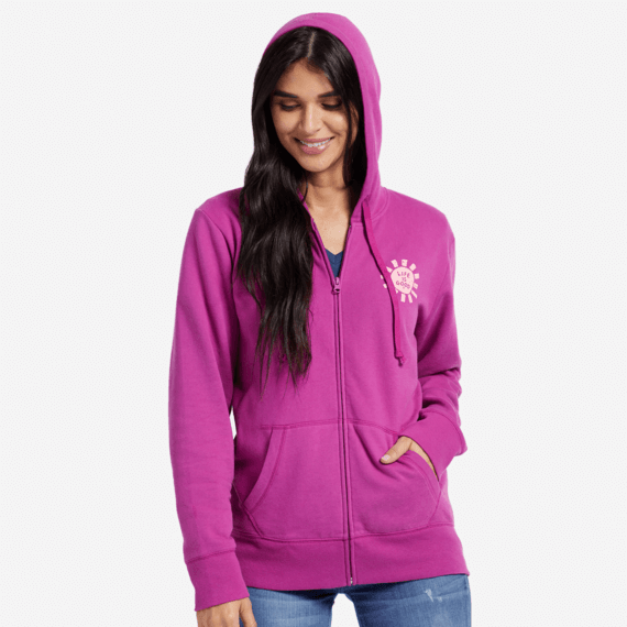 Women's Print Pattern Sun Hooded Sweatshirt Women's Print Pattern Sun Hooded Sweatshirt