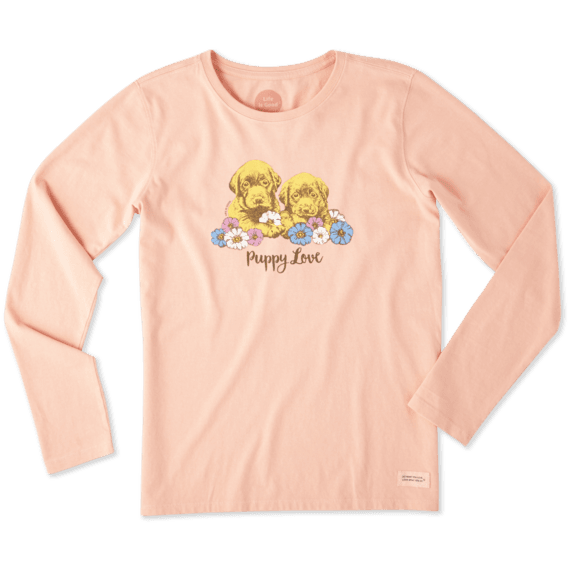 Women's Puppy Love Long Sleeve Crusher Tee Women's Puppy Love Long Sleeve Crusher Tee