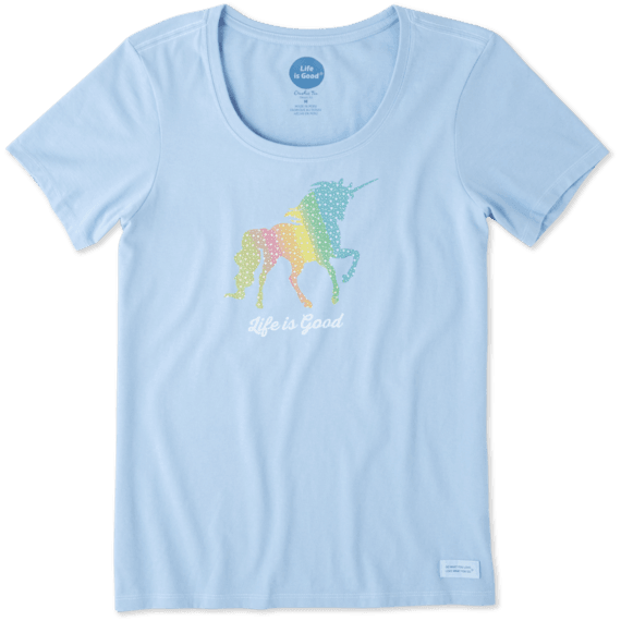 Women's Rainbow Unicorn Crusher Scoop Neck Tee Women's Rainbow Unicorn Crusher Scoop Neck Tee