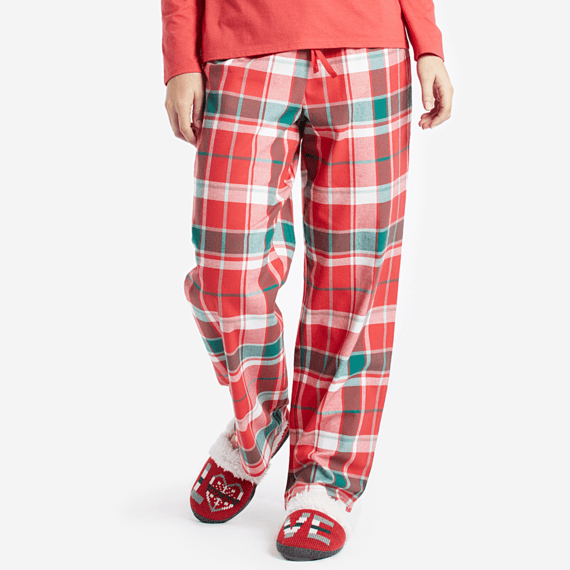 Women's Red Plaid Classic Sleep Pants Women's Red Plaid Classic Sleep Pants