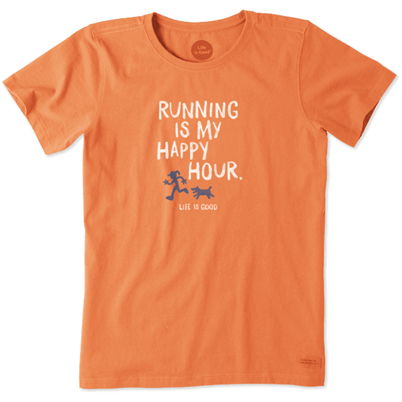 Women's Running Is My Happy Hour Crusher Tee Women's Running Is My Happy Hour Crusher Tee