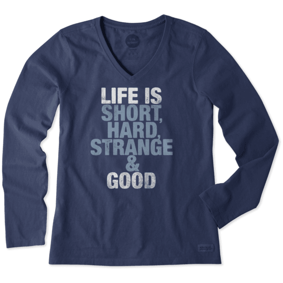 Women's Short, Hard, & Strange Long Sleeve Crusher Vee Women's Short, Hard, & Strange Long Sleeve Crusher Vee
