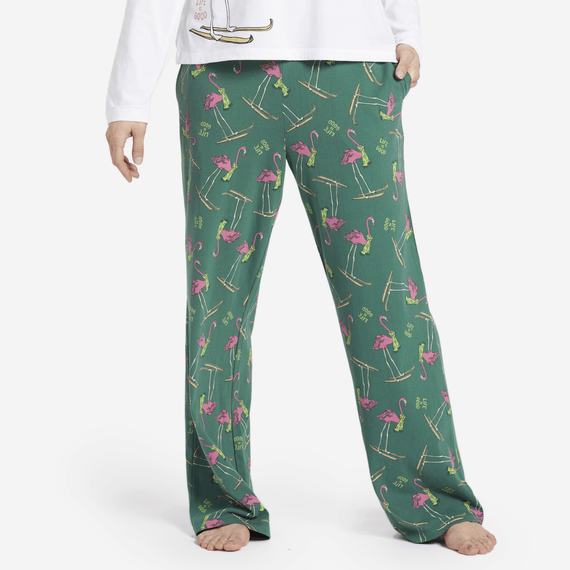 Women's Skiing Flamingo Toss Snuggle Up Sleep Pant Women's Skiing Flamingo Toss Snuggle Up Sleep Pant