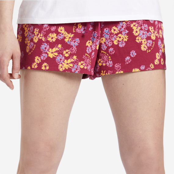 Women's Sleepy Flower Toss Knit Sleep Short Women's Sleepy Flower Toss Knit Sleep Short
