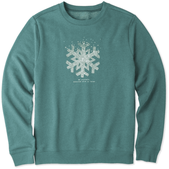 Women's Snowflake Hearts Simply True Crew Women's Snowflake Hearts Simply True Crew