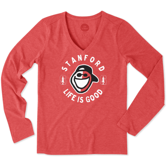Women's Stanford Face Paint Jake Long Sleeve Cool Vee Women's Stanford Face Paint Jake Long Sleeve Cool Vee
