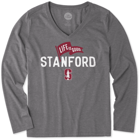 Women's Stanford Pennant Long Sleeve Cool Vee Women's Stanford Pennant Long Sleeve Cool Vee