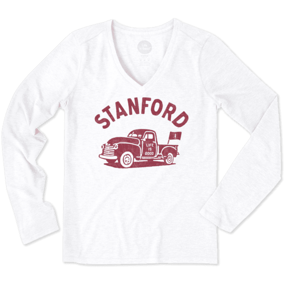 Women's Stanford Vintage Truck Long Sleeve Cool Vee Women's Stanford Vintage Truck Long Sleeve Cool Vee