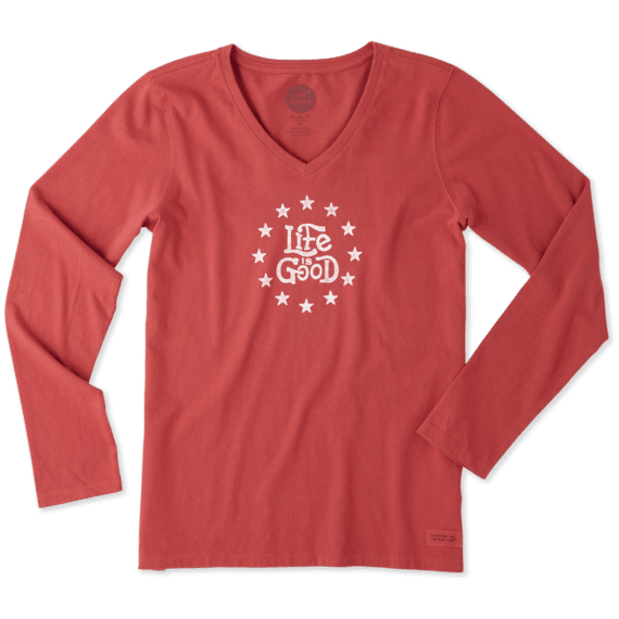Women's Star Circle Long Sleeve Crusher Vee Women's Star Circle Long Sleeve Crusher Vee