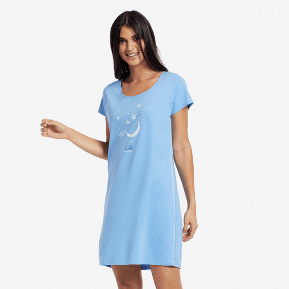 Women's Starry Heart Sleep Dress Women's Starry Heart Sleep Dress