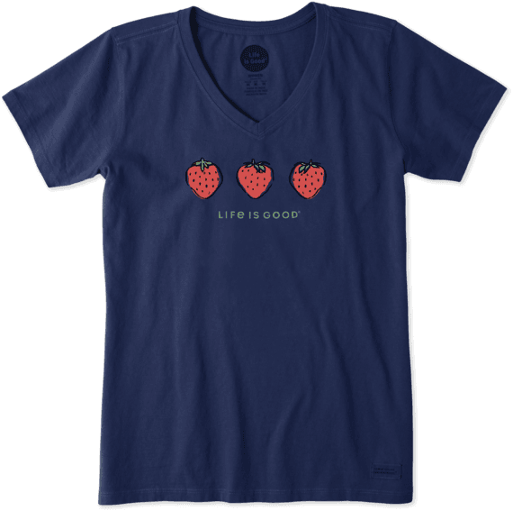 Women's Strawberries Crusher Vee Women's Strawberries Crusher Vee