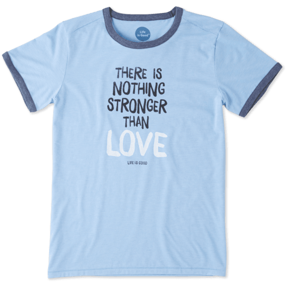 Women's Stronger Than Love Ringer Cool Tee Women's Stronger Than Love Ringer Cool Tee