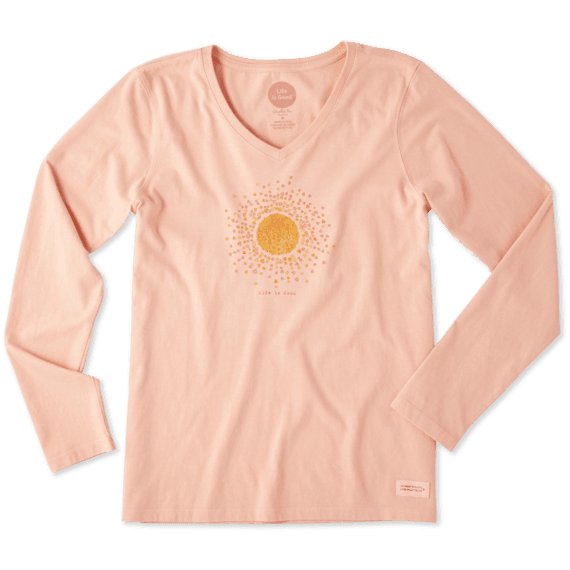 Women's Sun Hearts Long Sleeve Crusher Vee Women's Sun Hearts Long Sleeve Crusher Vee