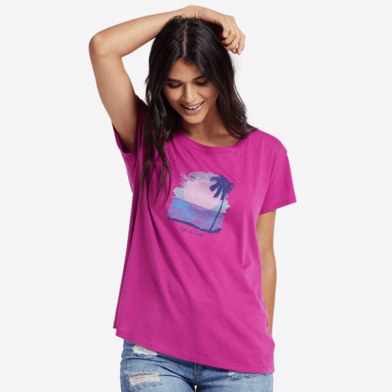 Women's Sunset in Paradise Breezy Tee Women's Sunset in Paradise Breezy Tee