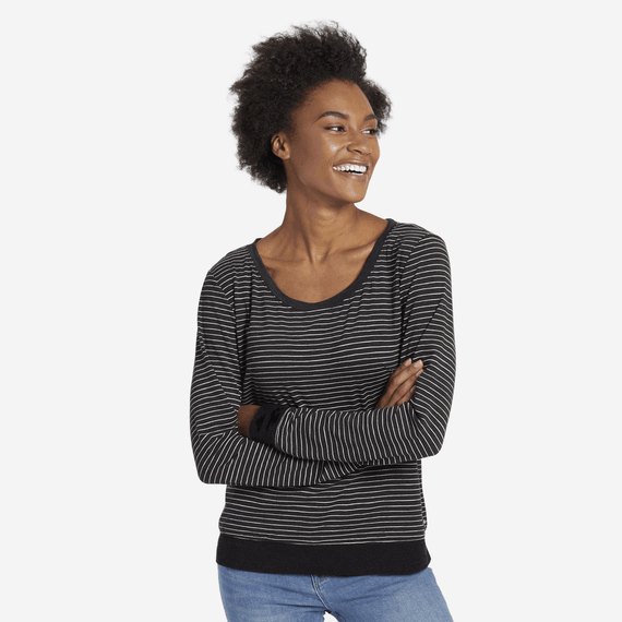 Women's Supreme Stripe LIG Supreme Scoop Pullover Women's Supreme Stripe LIG Supreme Scoop Pullover
