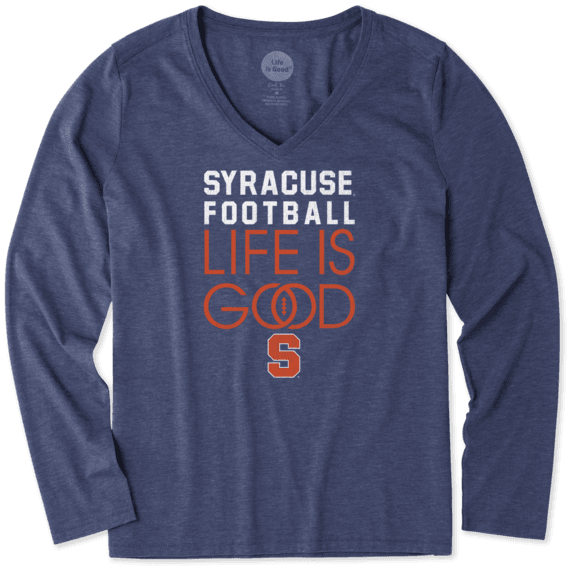 Women's Syracuse Infinity Football Long Sleeve Cool Vee Women's Syracuse Infinity Football Long Sleeve Cool Vee