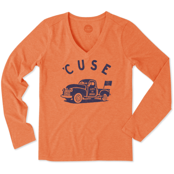 Women's Syracuse Vintage Truck Long Sleeve Cool Vee Women's Syracuse Vintage Truck Long Sleeve Cool Vee