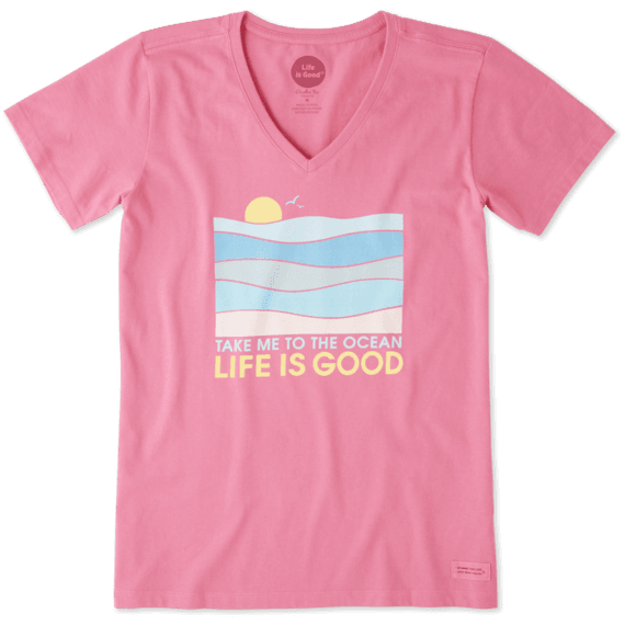 Women's Take Me To The Ocean Crusher Vee Women's Take Me To The Ocean Crusher Vee