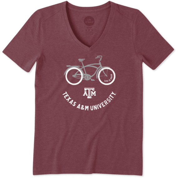 Women's Texas A&M Beach Cruiser Cool Vee Women's Texas A&M Beach Cruiser Cool Vee