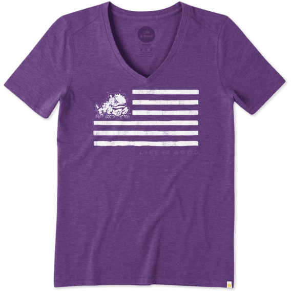 Women's Texas Christian Flag Cool Vee Women's Texas Christian Flag Cool Vee