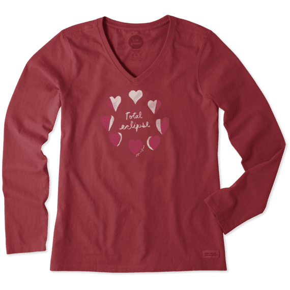 Women's Total Eclipse Hearts Long Sleeve Crusher Vee Women's Total Eclipse Hearts Long Sleeve Crusher Vee