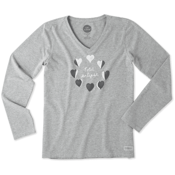 Women's Total Eclipse Hearts Long Sleeve Crusher Vee Women's Total Eclipse Hearts Long Sleeve Crusher Vee