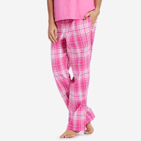 Women's Tropical Pink Plaid Sleep Pants Women's Tropical Pink Plaid Sleep Pants