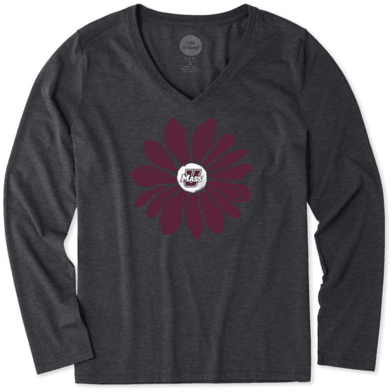 Women's UMass Daisy Long Sleeve Cool Vee Women's UMass Daisy Long Sleeve Cool Vee