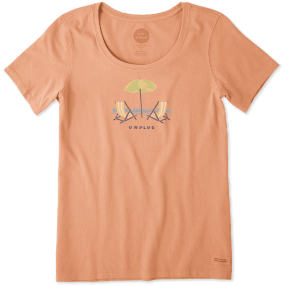 Women's Unplug Beach Chill Crusher Scoop Neck Tee Women's Unplug Beach Chill Crusher Scoop Neck Tee