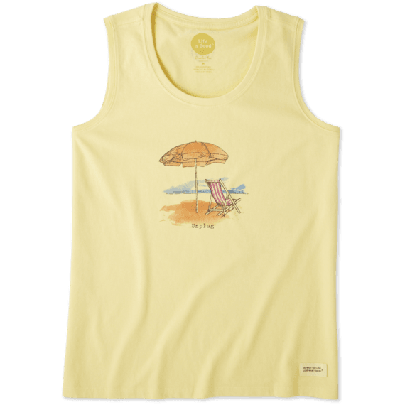 Women's Unplug Beach Umbrella Crusher Scoop Tank Women's Unplug Beach Umbrella Crusher Scoop Tank
