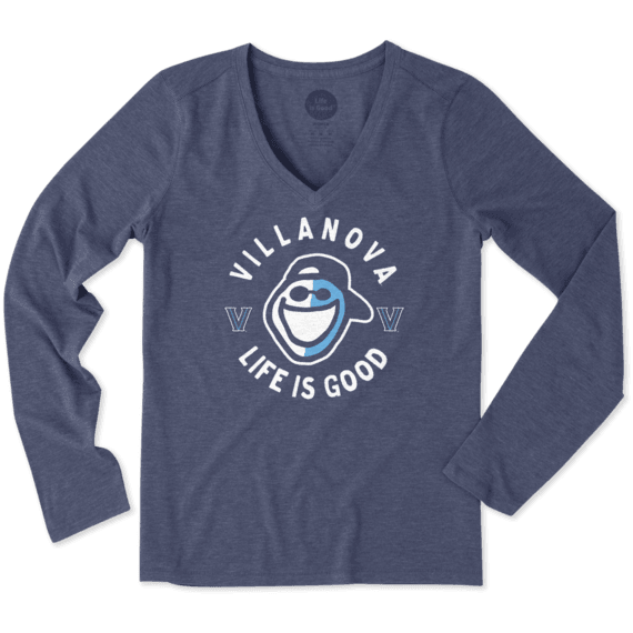 Women's Villanova Face Paint Jake Long Sleeve Cool Vee Women's Villanova Face Paint Jake Long Sleeve Cool Vee