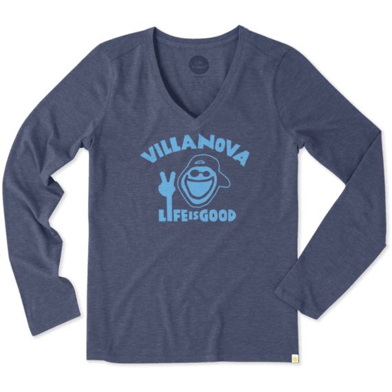 Women's Villanova University Peace Jake Long Sleeve Cool Vee Women's Villanova University Peace Jake Long Sleeve Cool Vee