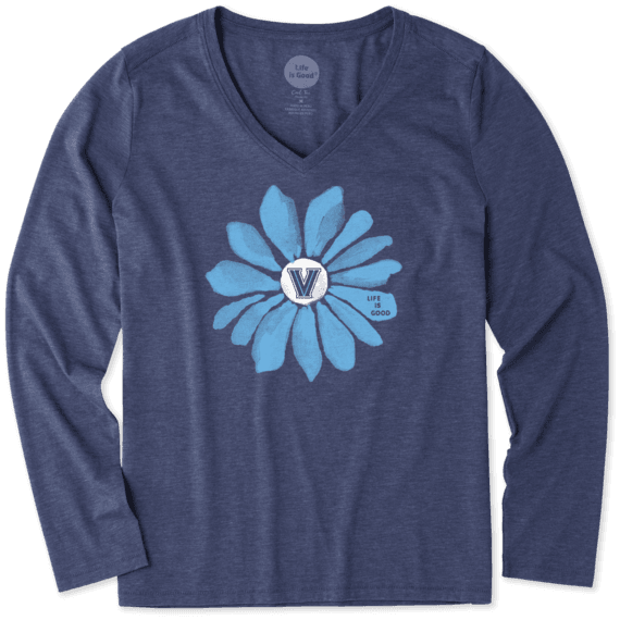 Women's Villanova Wildcats Daisy Long Sleeve Cool Vee Women's Villanova Wildcats Daisy Long Sleeve Cool Vee