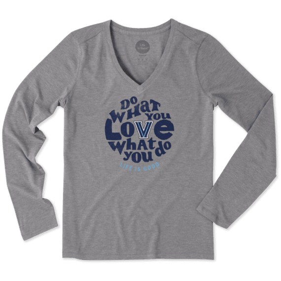Women's Villanova Wildcats Retro Dwyl Circle Long Sleeve Cool Vee Women's Villanova Wildcats Retro Dwyl Circle Long Sleeve Cool Vee