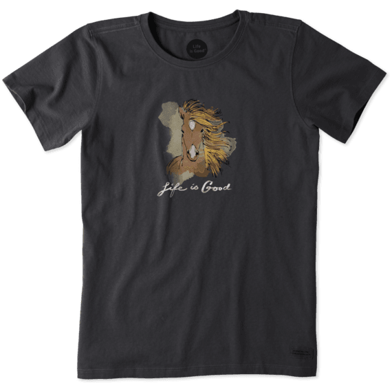 Women's Watercolor Horse Crusher Tee Women's Watercolor Horse Crusher Tee