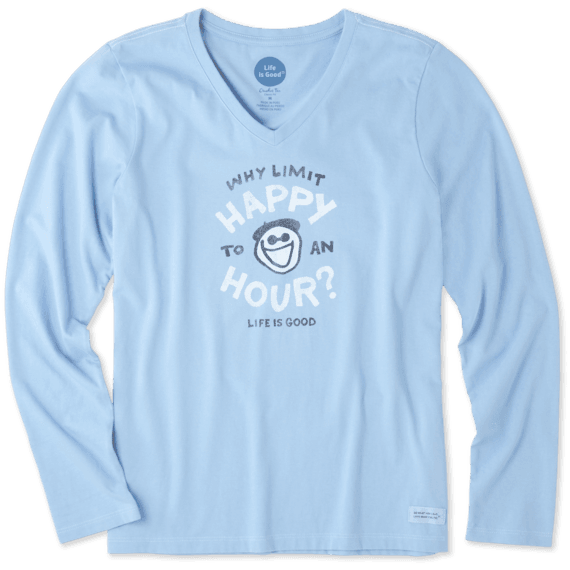 Women's Why Limit Happy Hour Long Sleeve Crusher Vee Women's Why Limit Happy Hour Long Sleeve Crusher Vee