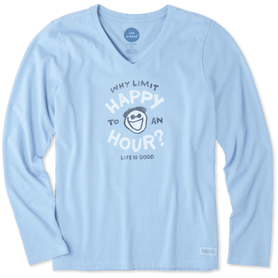 Women's Why Limit Happy Hour Long Sleeve Crusher Vee | Life is Good ...