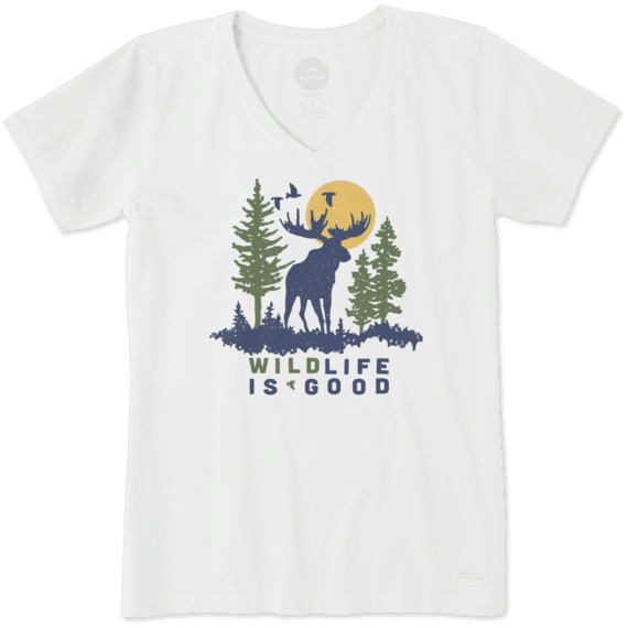 Women's Wildlife Moose Crusher Vee Women's Wildlife Moose Crusher Vee