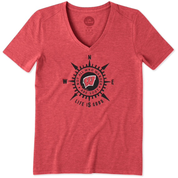 Women's Wisconsin Compass Cool Vee Women's Wisconsin Compass Cool Vee