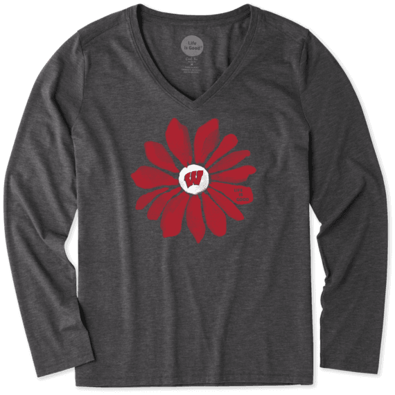 Women's Wisconsin Daisy Long Sleeve Cool Vee Women's Wisconsin Daisy Long Sleeve Cool Vee