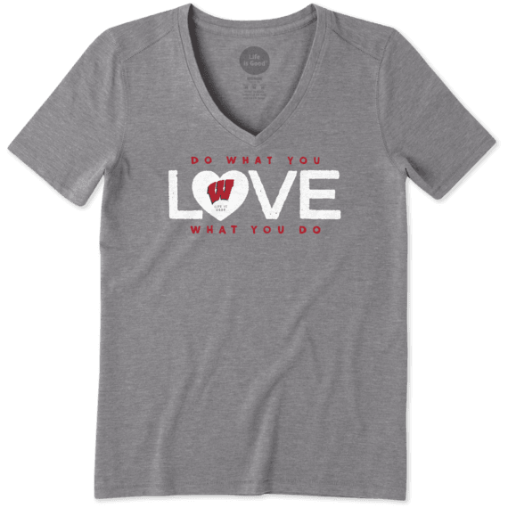 Women's Wisconsin Do What You Love Heart Cool Vee Women's Wisconsin Do What You Love Heart Cool Vee